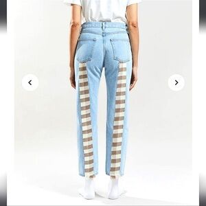 Still Here Tate High Rise Straight Leg Jeans in Vintage Blue Size 28 100% Cotton